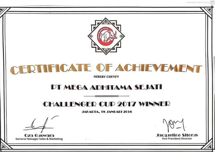 Certificate of Archivement