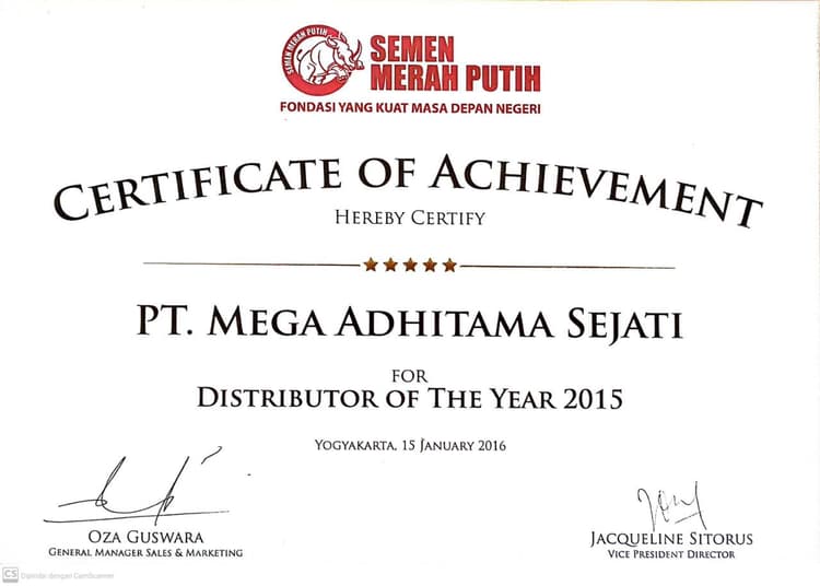 Certificate of Archivement