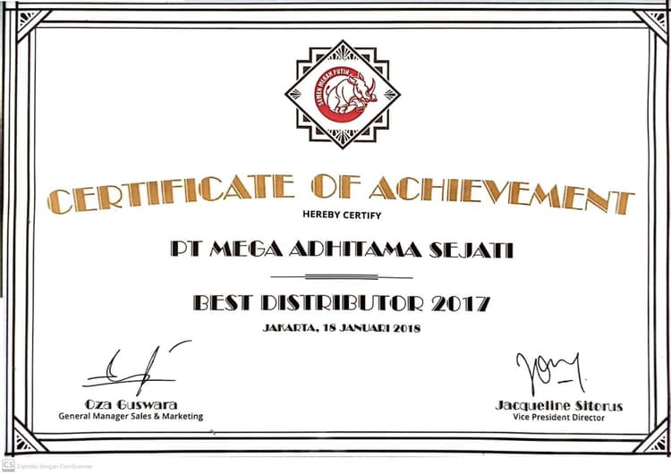 Certificate of Archivement